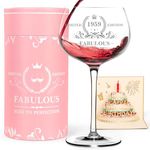 65th Birthday Gifts for Women, Cool Turning 65 Year Old Gifts 65 Fabulous Gifts, Unique 1959 Happy 65th Birthday Decorations Gifts Ideas for Mom Sister Friend Wife Grandma - Vintage 1959 Wine Glass