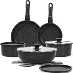 SODAY 15Pcs Pots and Pans Set Non S