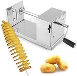 divinezon Stainless Steel Potato Slicer Cutter Machine Twister Curly Spiral French Fry Tornado | 10 x 4.9 x 5 Inch | Silver