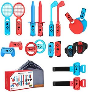 Switch Sports Accessories - CODOGOY 18 in 1 Switch Sports Accessories Bundle with Extra Carry Bag for Nintendo Switch Sports, Family Accessories Kit Compatible with Switch/Switch OLED Sports Games