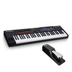 MIDI Controller Bundle - 61-Key USB MIDI Keyboard Controller with Beat Pads, Sustain Pedal and Software Suite - M-Audio Oxygen Pro 61 and SP-2