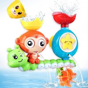 BBLIKE Jouet Bain,Jouet de Bain Bebe Cascade Interactif, Jouets pour Le Bain bébé pour Baignoire Jeu de Piscine Jouets d'eau de Singe Douche Jouets bathly Jouet avec Tasse pour et Enfants Cadeau