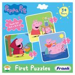 Frank Peppa Pig- A Set of 3 Jigsaw Puzzle for Kids Above 3+ Years - Fun & Challenging Brain Booster Games - for Focus and Memory - 60410