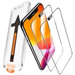 JEHOO 2 Pack for iPhone 11/iPhone XR Screen Protector, Auto Alignment Kit, Auto Dust-Elimination Installation, Full Coverage Tempered Glass Film, 9H Tempered Glass, HD Clear, Anti-fingerprint