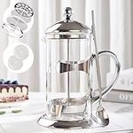 DUJUST Silver French Press Coffee M