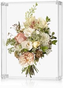 CHONOVO 11x14 Acrylic Shadow Box Frame Large 2.5"" Deep Shadow Box Display Case Clear Shadowbox Memory Box for Wedding Bouquet,Memorabilia,Dried Flowers,Wall Mount & Tabletop, Easy Assembly, 1 Pack