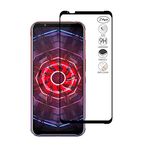 HERCN ZTE Nubia Red Magic 3 6.65" Screen Protector,Full Coverage Full Glue 2.5D 9H Hardness Tempered Glass Screen Protector for ZTE Nubia Red Magic 3 Smartphone (Black-2 Pack)