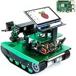 Yahboom Raspberry Pi 4B AI Robot ROS Tank Kit Transbot with Somatosensory Depth Camera 3D Scanner ROS Robotics Coding 2D 3D Mapping Navigation Electronics Building Kit for Adult