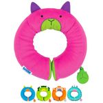 Trunki Kid's Travel Neck Pillow And Chin Rest | Support Sleepy Heads in the Car Seat, Plane, Bike or Pram | Yondi SMALL Betsy (Pink)