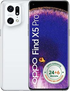 OPPO Find X5 Pro Smartphone, 50 MP Triple Camera, 5000 mAh Battery, 80 W Fast Charging, 6.7 Inch 120 Hz AMOLED Display, Snapdragon 8 Gen 1, 12 GB RAM, 256 GB. Exclusive to Amazon on, White