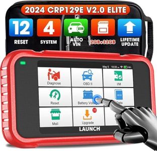 Launch CRP129E 2.0 Elite Valise Diagnostic Auto 12 Réinitialisation Huile/EPB/SAS/ABS/TPMS/BMS/AFS/DPF/Ad-Blue/injecteurs/AFS Réinitialisatio Calibration A/F 4 systèmes ABS SRS Transmission Moteur