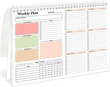 Weekly To Do List Notepad - Weekly Planner Notepad with Undated 52 Sheets, 8.5x11", Weekly To Do Pad with Habit Tracker, Perfect Work Office & School Organization for Women, Teacher, College Students