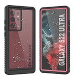 Punkcase Galaxy S22 Ultra Waterproof Case [Extreme Series] [Slim Fit] [IP68 Certified] [Shockproof] [Dirtproof] [Snowproof] Armor Cover for Galaxy S22 Ultra 5G (6.8") (2022) [Pink]