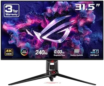 ASUS ROG Swift 32” 4K OLED Gaming Monitor (PG32UCDM) - UHD (3840 x 2160), QD-OLED, 240Hz, 0.03ms, G-SYNC Compatible, Custom Heatsink, Graphene Film, 99% DCI-P3, True 10-bit, 90W USB-C