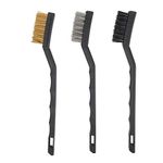 3pcs Cleaning Brush Wire Brush Kit Compact 3D Printer Brush Dust Remove for Extruder for Metal Parts Nozzle