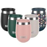 SHO Pacto - Ultimate Insulated Stainless Steel Reusable Coffee Cup & Stemless Wine Tumbler - 8 Hours Hot, 12 Hours Cold - 360ml - BPA Free (Dusty Rose, 360ml)