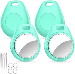 Tukio Air Tracker Tags 4 Pack, Key Finder Bluetooth Tracker Compatible with Apple Find My APP (iOS Only) Smart tag Item Locator with 100dB Sound, Replaceable Battery,Your Luggage Trackers,Keys Tracker