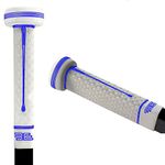 Buttendz Sentry Goalie Hockey Stick Replacement Grip - Precision Control for Goalies with Oversized Knob, Enhanced Tiling Texture, and Premium Hockey Grip (White, Blue Drip)