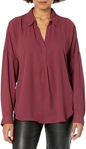 NYDJ Women's Becky Blouse, Husk, Medium