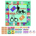 Adultopoly Board Game, Couple Board Game Couples Games for Adults Conversation Cards for Couples Board Games Relationship Card Game Bedroom Games Gift (Yellow)