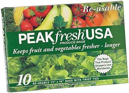 Peak Fresh Re-Usable Produce Bags **Set of Two** (20 Bags Total) by Peak Fresh