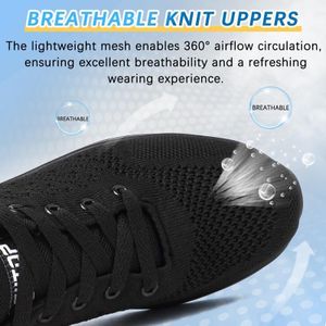 Women’s Running Shoes – Breathable Mesh Air Cushion Trainers, Black