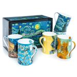 Van Gogh Set of 6 Fine Bone China Classico Mugs