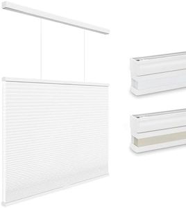 Changshade Light Filtering Cellular Shades Cordless, Top Down Bottom Up Blinds for Windows, 1.5" Single Cell Pleated Honeycomb Window Shades for Bedroom, Child Room,27" Width x72 Height,White