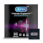 Durex Condoms, Intense Orgasmic Ribbed, Dotted And Stimulating Gel, 20 Count