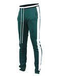 SCREENSHOTBRAND-S41700 Mens Hip Hop Premium Slim Fit Track Pants - Athletic Jogger Bottom with Side Taping-GR/WH-Large