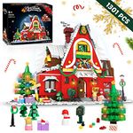 Utbttor Santa's Christmas Gingerbread House Building Block Kit, 1301 PCS Christmas Playset Building Toy Set Display Christmas Scene Ideal Gift for Kids Boys Girls 6-12 Years Old