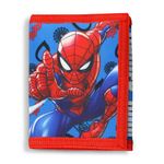 Spiderman Kids Wallet - Spider Symbol Trifold Wallet with ID Pocket and Zipped Coin Purse - Official Marvel Merchandise (Modern)