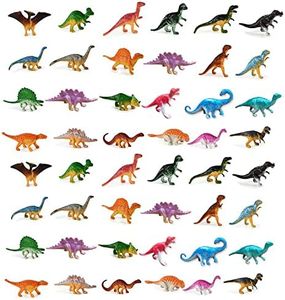 Figuras de juguete de dinosaurio, 48 piezas, pequeñas figuras de dinosaurio, mini dinosaurios, juguetes educativos para niños y niñas, regalos de cumpleaños infantiles