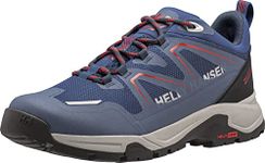 Helly-Hansen Mens Switchback Trail Low HT Performance Lightweight Hiking Sneaker Shoe, 606 Deep Fjord/Alert Red, 10