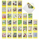 NobleWorks - 36 Assorted Bulk Box Set Funny Blank Greeting Cards with Envelopes, Mixed Humor Variety Pack - Friendship for Men, Women (36 Designs, 1 Each) - Whyatt's Blank Wishes AC9378OCB-B1x36