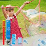 Atlasonix Giant Bubbles Kit - Incl. Big Bubble Wand, Giant Bubble Mix for Making 2 gallons of Natural Non-Toxic Bubble Solution and Booklet. Birthdays, Outdoor Family Fun for Girls, Boys and Friends