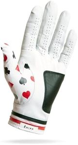 Chipp Golf Cabretta Leather Golf Glove, Premium Grade AAA Cabretta Tour Glove, Men’s Left Hand – Texas Hole'em, Size Small