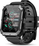 Armfit Smart watch code20Pro with Bluetooth Calling Smartwatches for men and women, Fitness Tracker with Heart Rate Monitor Sleep Tracker and Waterproof (Black)