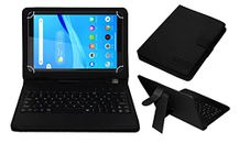 Acm USB Keyboard Case Compatible with Lenovo M8 Hd (2nd Gen) 8" Tablet Cover Stand Study Gaming Direct Plug & Play - Black