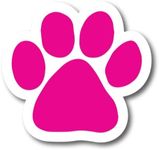 Magnet Me Up Pink Pawprint Magnet Decal, 5 Inch, Heavy Duty Automotive Magnet for Car Truck SUV