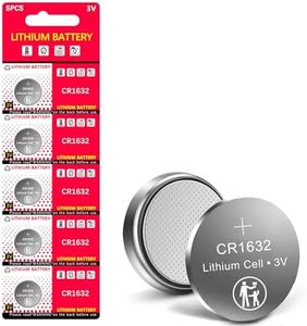 5 Pack CR1632 3V Lithium Battery CR 1632 3V Lithium Battery Retail Pack Compliant with Coin Battery Safety Standards 2020
