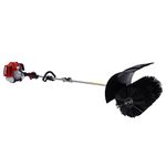 YIPONYT 52cc Outdoor Hand Held Gas Power Broom, 2-Stroke 2.3HP Engine Power Snow Sweeping Broom Driveway Turf Lawns Artificial Grass Power Brush Lawn Sweeper Cleaner Tools