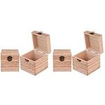 Zerodeko 2 Sets 2pcs Wooden Storage