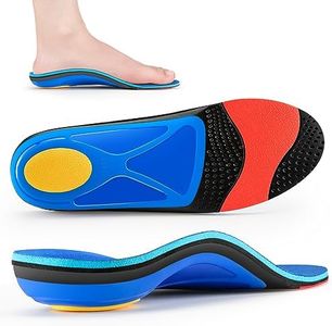 DACAT Semelles orthopédiques pour Hommes et Femmes, Semelles confort pour Pieds Plats, Fasciite Plantaire, Pronation, Semelles Chaussures pour Douleur au Talon, Éperon Calcanéen (EU43-44, Bleu)