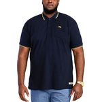 Duke Mens Hamford Tipped Collar Pique Polo Shirt - Blue - 3XL