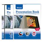 BAZIC Presentation Book 10-Pockets Binder w/Plastic Clear Sleeves, Fits 8.5x11" Paper, Sheet Protector Portfolio Folder for Report, 24-Pack