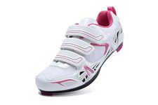 Patavinity Cycling Women Shoes for Bike and Bike+ with Delta-Compatible Bike Cleats, Pink, 8