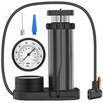 Portable Foot Pump, [160 PSI] Diyife Labor Saving Bike Pump with Pressure Guage, Mini Floor Pump Small Bicycle Pump with Gauge Fits Presta Schrader with Needle for Balls, Balloon, Road, Mountain Bike