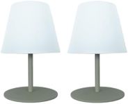 Lumisky Twins Set of 2 LED Table Lamps, Olive, Height 16 cm, Wireless