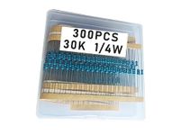 30k 1/4W, 30k 1/4W, 30k ohm, 30k 1/4W, 30kresistor, 30k ohm resistor, 30k ohm Metal resistor, 30k Metal Film resistors 1/4w(0.25w) 1% tolerance 0.01 MF Metal Film Fixed Resistor 300 pcs